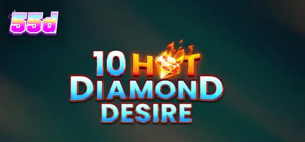 Interface vibrante e brilhante do slot 10 Hot Diamond Desire com símbolos de frutas e diamantes.